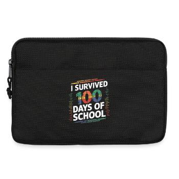 J’ai survécu à 100 jours d’école - Sacoche pour ordinateur portable 13 pouces - noir - Devant