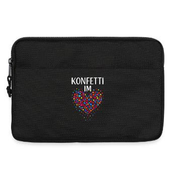Carnival confetti in the heart of Shrovetide Carnival - Laptop bag 13" - black - Front