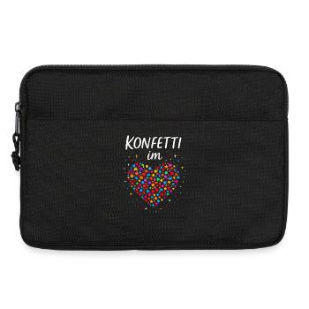 Carnival confetti in the heart of Shrovetide Carnival - Laptop bag 13" - black - Front