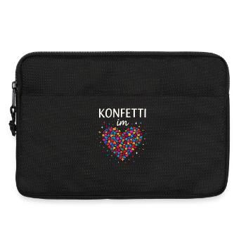 Carnival confetti in the heart of Shrovetide Carnival - Laptop bag 13" - black - Front