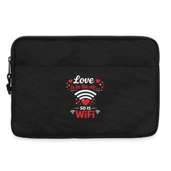  Love Is In The Air So Is Wifi Funny Valentines - Laptop bag 13" - black - Front