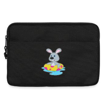 Hase Schwimmen Schwimmring Sommer - Laptoptasche 13" - Schwarz - Vorne