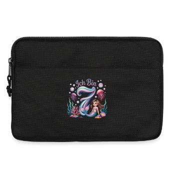 Ich Bin 7 Meerjungfrauen Mädchen 7. Geburtstag - Laptop bag 13" - black - Front