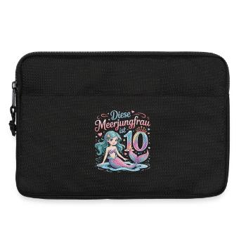 Cette sirène a 10 ans de fille 10 ans - Sacoche pour ordinateur portable 13 pouces - noir - Devant