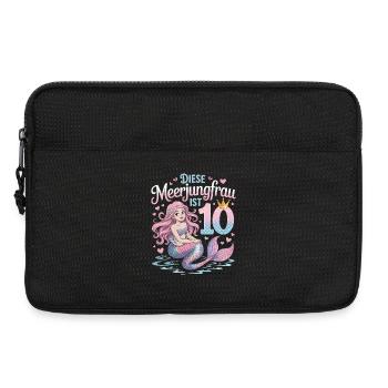 Cette sirène a 10 ans de fille 10 ans - Sacoche pour ordinateur portable 13 pouces - noir - Devant