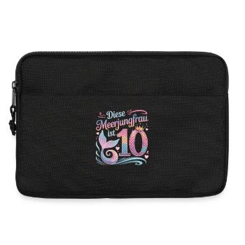 Cette sirène a 10 ans de fille 10 ans - Sacoche pour ordinateur portable 13 pouces - noir - Devant
