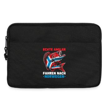 Echte Angler Fahren Nach Norwegen Fisher - Laptoptasche 13" - Schwarz - Vorne