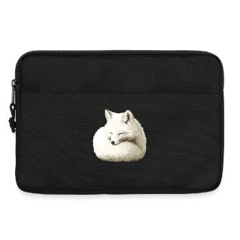 Schlafender Winterfuchs - Laptoptasche 13" - Schwarz - Vorne