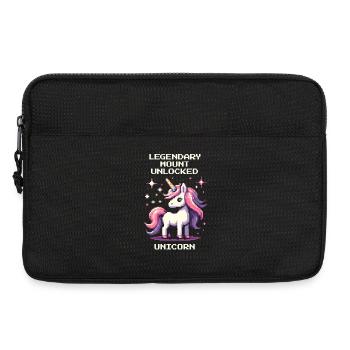 Legendäres Reittier freigeschaltet | Einhorn - Laptoptasche 13" - Schwarz - Vorne