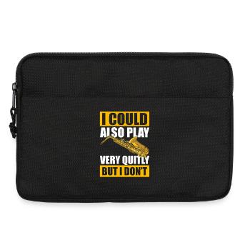 Play very quitly Saxophone Player - Laptop bag 13" - black - Front