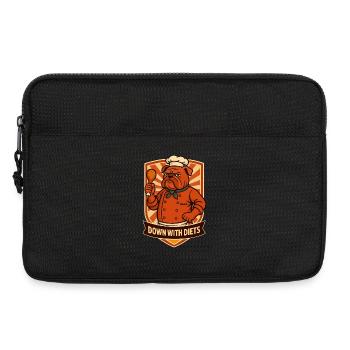 Keine-Diät-Koch-Bulldogge - Laptoptasche 13" - Schwarz - Vorne
