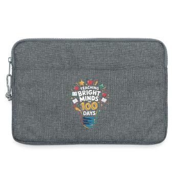 Learning light 100 days of success - Laptop bag 13" - heather grey - Front
