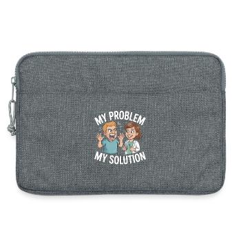 Pediatric Dentist My Problem My Pictogram Mom Dad - Laptop bag 13" - heather grey - Front