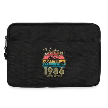 Vintage 1986 Jahrgang Geburtstagsgeschenk - Laptoptasche 13" - Schwarz - Vorne
