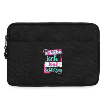 S'lebe isch koi Schlotzer - Laptoptasche 13" - Schwarz - Vorne