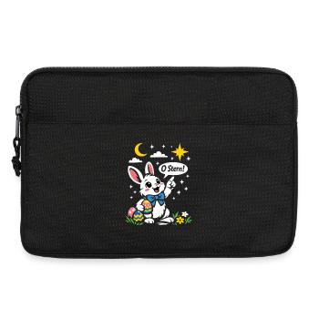 Ostern Hase Stern Cartoon für Kinder - Laptop bag 13" - black - Front