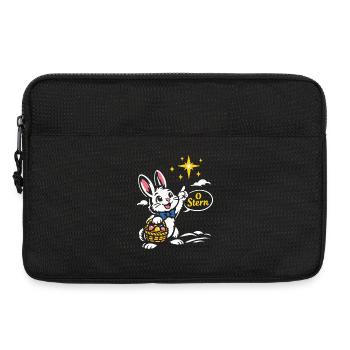 Ostern Hase Stern Cartoon für Babys - Laptop bag 13" - black - Front