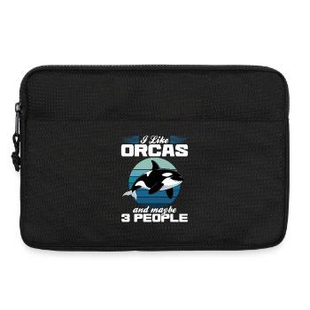 Funny Orca - Laptoptasche 13" - Schwarz - Vorne