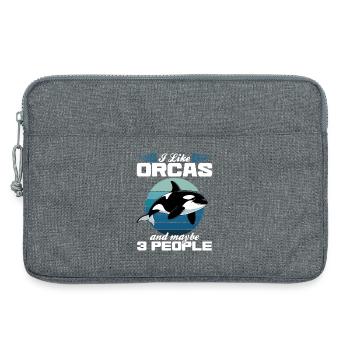 Funny Orca - Laptoptasche 13" - Grau meliert - Vorne