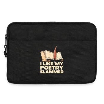 Poetry Slammed Quill Tee - Laptop bag 13" - black - Front