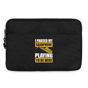 I paused my saxophone playing Saxophonspieler - Laptoptasche 13" - Schwarz - Vorne