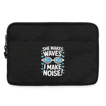 Dictions de natation : Drôle de cadeau de natation - Sacoche pour ordinateur portable 13 pouces - noir - Devant