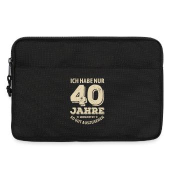 40 Jahre - gut aussehen | Geburtstag Geschenk - Laptoptasche 13" - Schwarz - Vorne