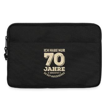 70 Jahre - gut aussehen | Geburtstag Geschenk - Laptoptasche 13" - Schwarz - Vorne