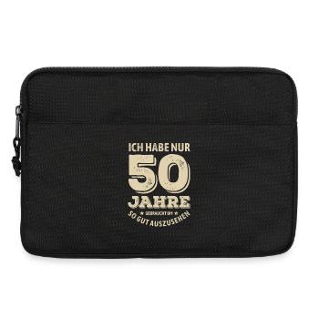 50 Jahre - gut aussehen | Geburtstag Geschenk - Laptoptasche 13" - Schwarz - Vorne