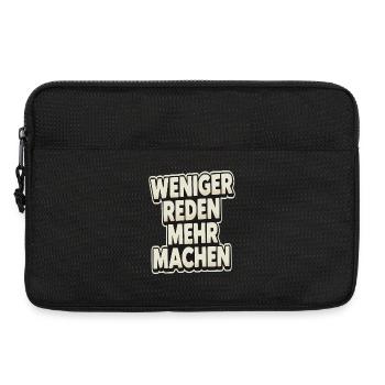 Weniger Reden Mehr Machen - Laptoptasche 13" - Schwarz - Vorne