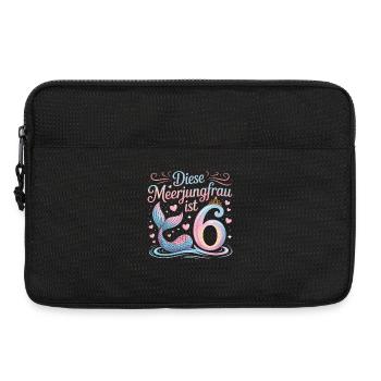 Cette sirène a 6 filles et a 6 ans - Sacoche pour ordinateur portable 13 pouces - noir - Devant