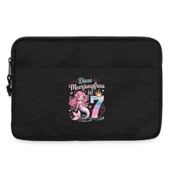 Cette sirène a 7 ans de filles - Sacoche pour ordinateur portable 13 pouces - noir - Devant