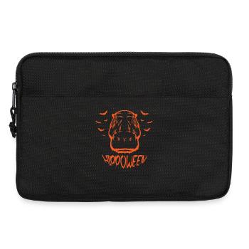Safari Afrique Faune du Serengeti hippopotame d’Halloween - Sacoche pour ordinateur portable 13 pouces - noir - Devant
