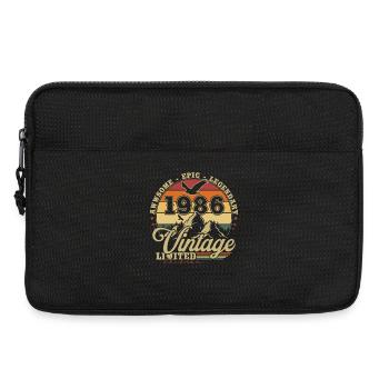 Vintage, 1986, Rétro, Vintage, Cadeau d’anniversaire - Sacoche pour ordinateur portable 13 pouces - noir - Devant