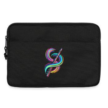 Flûte colorée - Sacoche pour ordinateur portable 13 pouces - noir - Devant