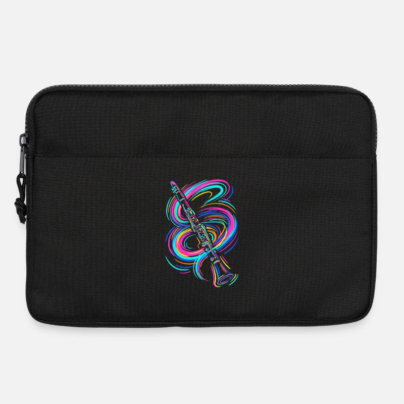 Bunte Klarinette - Laptoptasche 13" - Schwarz
