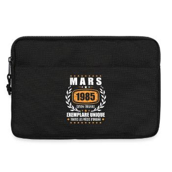 Originales Geburtstagsgeschenk vom März 1985 - Laptoptasche 13" - Schwarz - Vorne