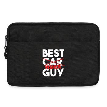 Slogan drôle de pêche du meilleur pêcheur - Sacoche pour ordinateur portable 13 pouces - noir - Devant