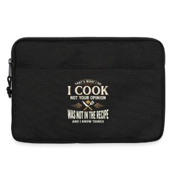 Ich koche und weiß Dinge - Laptoptasche 13" - Schwarz - Vorne