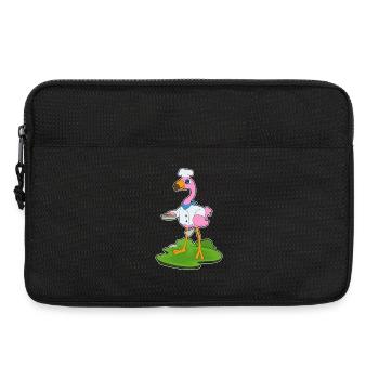 Cuisson à la poêle de flamants roses - Sacoche pour ordinateur portable 13 pouces - noir - Devant