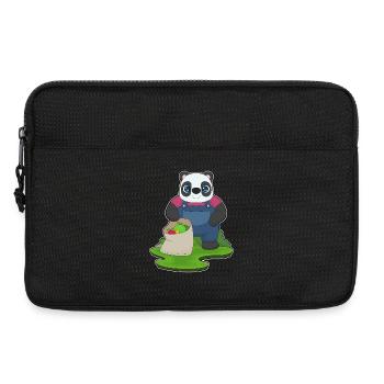 Panda Landwirt Obst Bauernhof - Laptoptasche 13" - Schwarz - Vorne