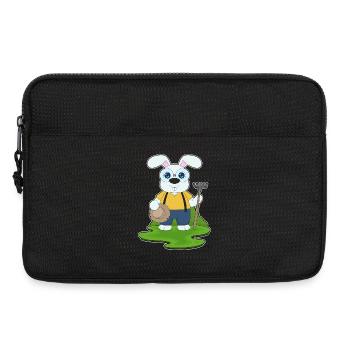 Hase Landwirt Harke Bauernhof - Laptoptasche 13" - Schwarz - Vorne