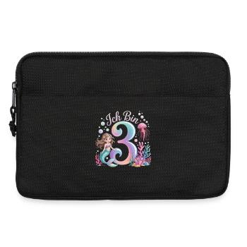 Je suis 3e anniversaire de la Fille des Sirènes - Sacoche pour ordinateur portable 13 pouces - noir - Devant