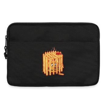 burger_pommes_gefaengnis - Laptop bag 13" - black - Front