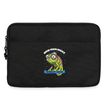 Caméléon drôle Ne me regarde pas sur ce ton - Sacoche pour ordinateur portable 13 pouces - noir - Devant