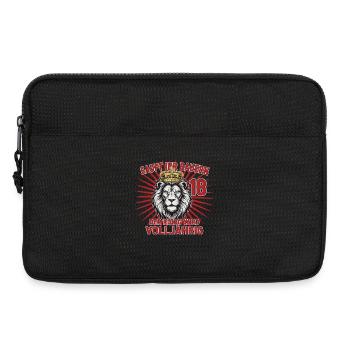 18. Geburtstag Löwe König Volljährig Spruch - Laptoptasche 13" - Schwarz - Vorne