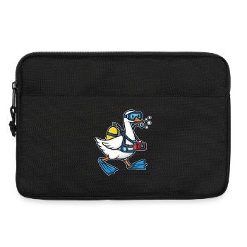 Taucher Ente mit Kamera - Laptoptasche 13" - Schwarz - Vorne