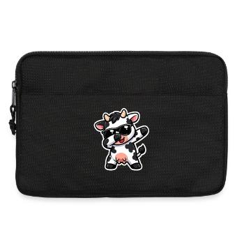 Kuh, Dabbing, Kalb, Nutztier, Süße Kuh - Laptoptasche 13" - Schwarz - Vorne