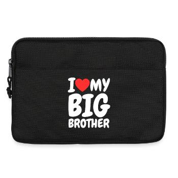 I Love My Big Brother Heart Funny Family - Laptop bag 13" - black - Front