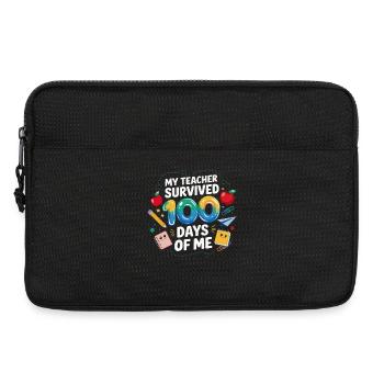 Mein Lehrer Überlebt 100 Tage - Laptoptasche 13" - Schwarz - Vorne